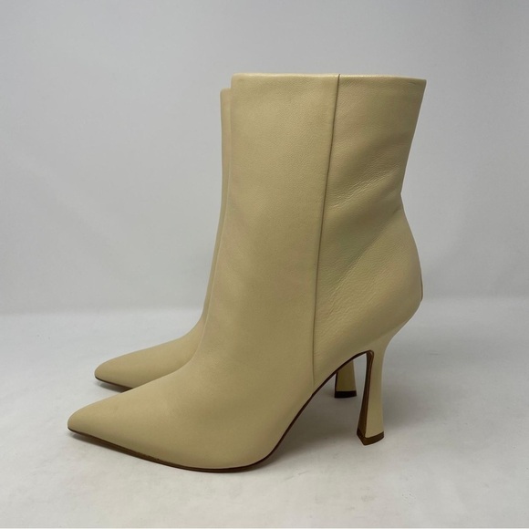 Sam Edelman Ella Leather Pointed Toe Ankle Dress Booties in Eggshell -  NWT - Picture 8 of 13